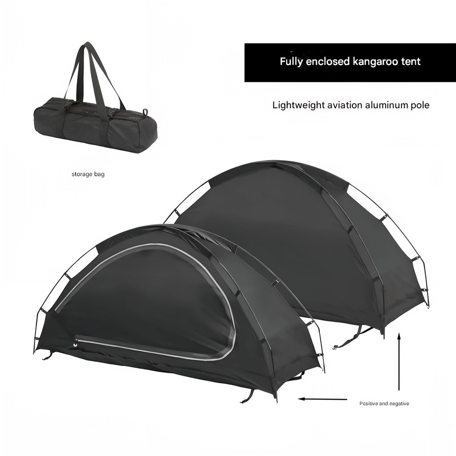 Outdoor mountaineering camping solo single tent rainproof kangaroo shelter net mosquito net hiking tent kangaroo inner tent - Image 6