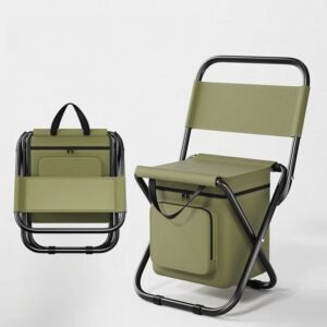 Portable outdoor folding chair three-in-one leisure chair outdoor camouflage small stool leisure camping fishing ice pack chair