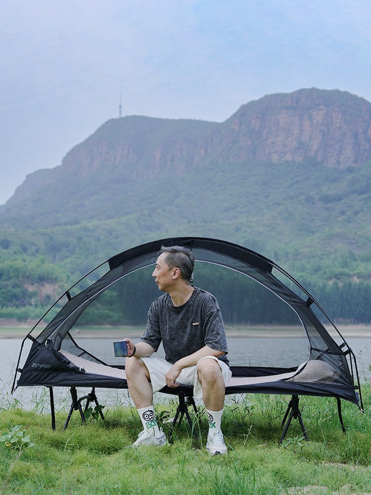 Outdoor mountaineering camping solo single tent rainproof kangaroo shelter net mosquito net hiking tent kangaroo inner tent - Image 2