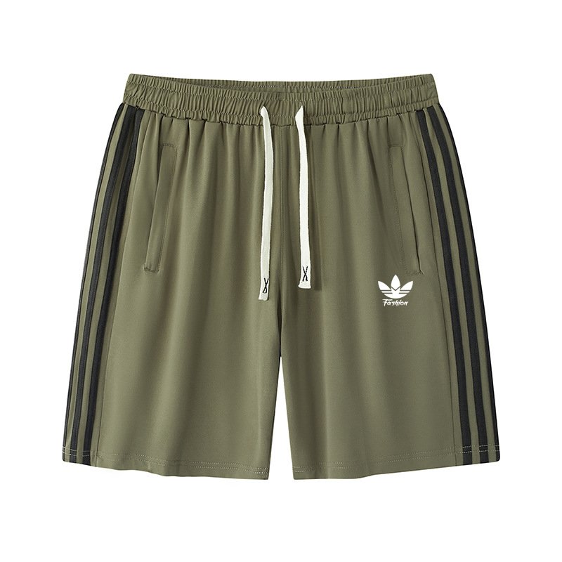 Summer clover sports casual pants men and women three-bar ice silk shorts men's elastic quick-drying sports casual - Image 4