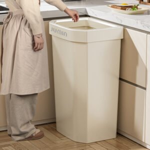 Household large kitchen trash can bathroom living room gap plastic garbage storage high style no bending trash can