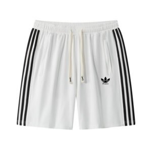 Summer clover sports casual pants men and women three-bar ice silk shorts men's elastic quick-drying sports casual