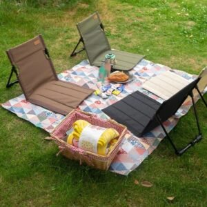 Outdoor lawn chair back chair camping lightweight foldable leisure chair beach park portable chair lazy lawn mat