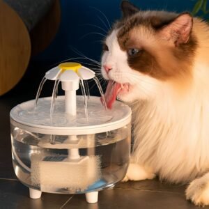 Cat flower circulating water dispenser automatic filtering live water flow feeder plug-in drinking water pet supplies