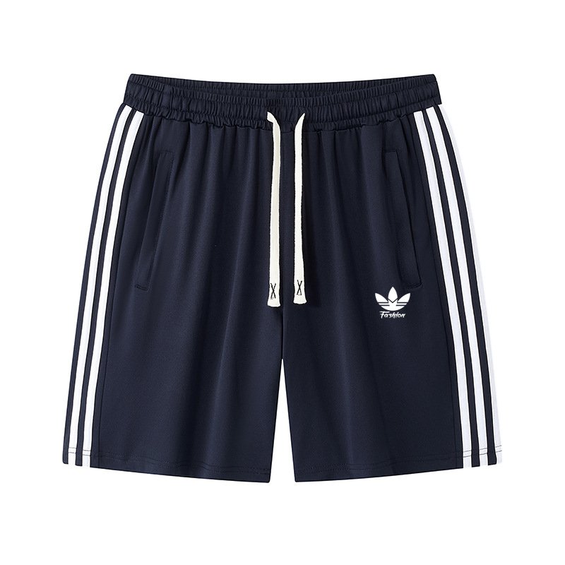 Summer clover sports casual pants men and women three-bar ice silk shorts men's elastic quick-drying sports casual - Image 3