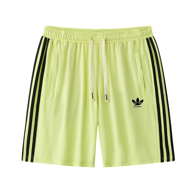 Summer clover sports casual pants men and women three-bar ice silk shorts men's elastic quick-drying sports casual - Image 5