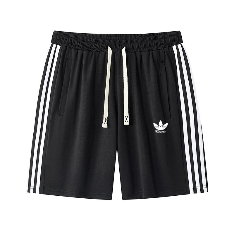 Summer clover sports casual pants men and women three-bar ice silk shorts men's elastic quick-drying sports casual - Image 2